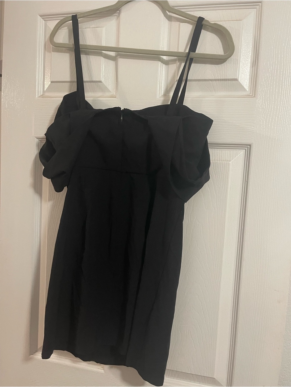COS Black Off-Shoulder Mini Dress with Ruffle - Picture 2 of 8